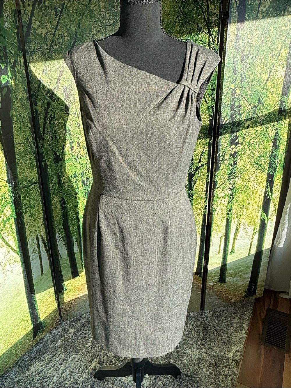 White House Black Market Grey Sheath Dress